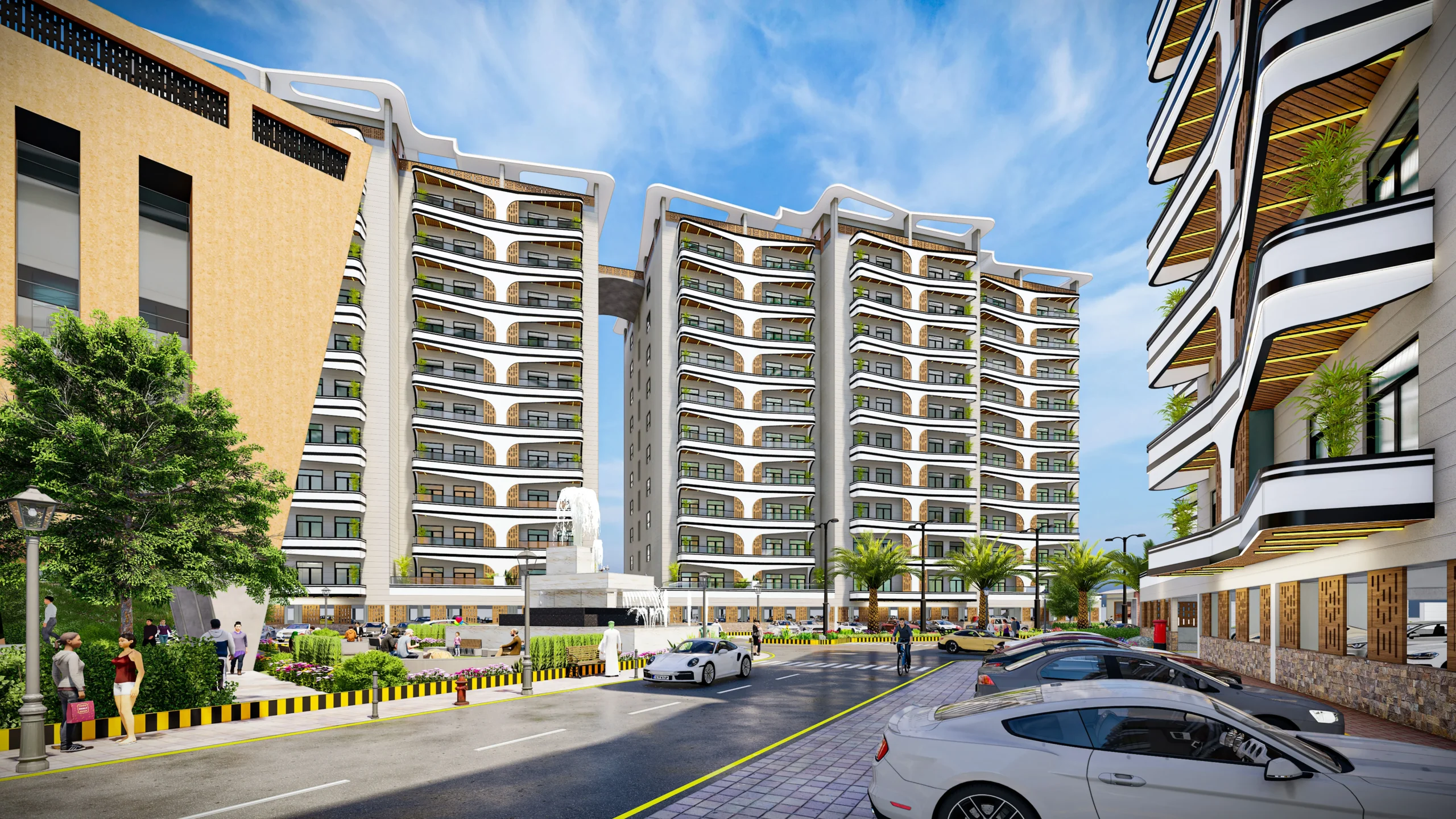 Interior lifestyle render of DHA Condominiums
