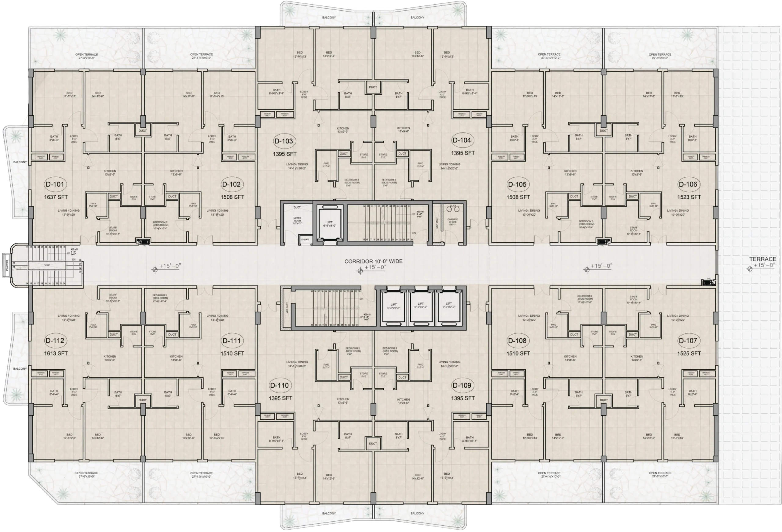 Diamond Tower 1st Floor Plan - DHA Condominiums